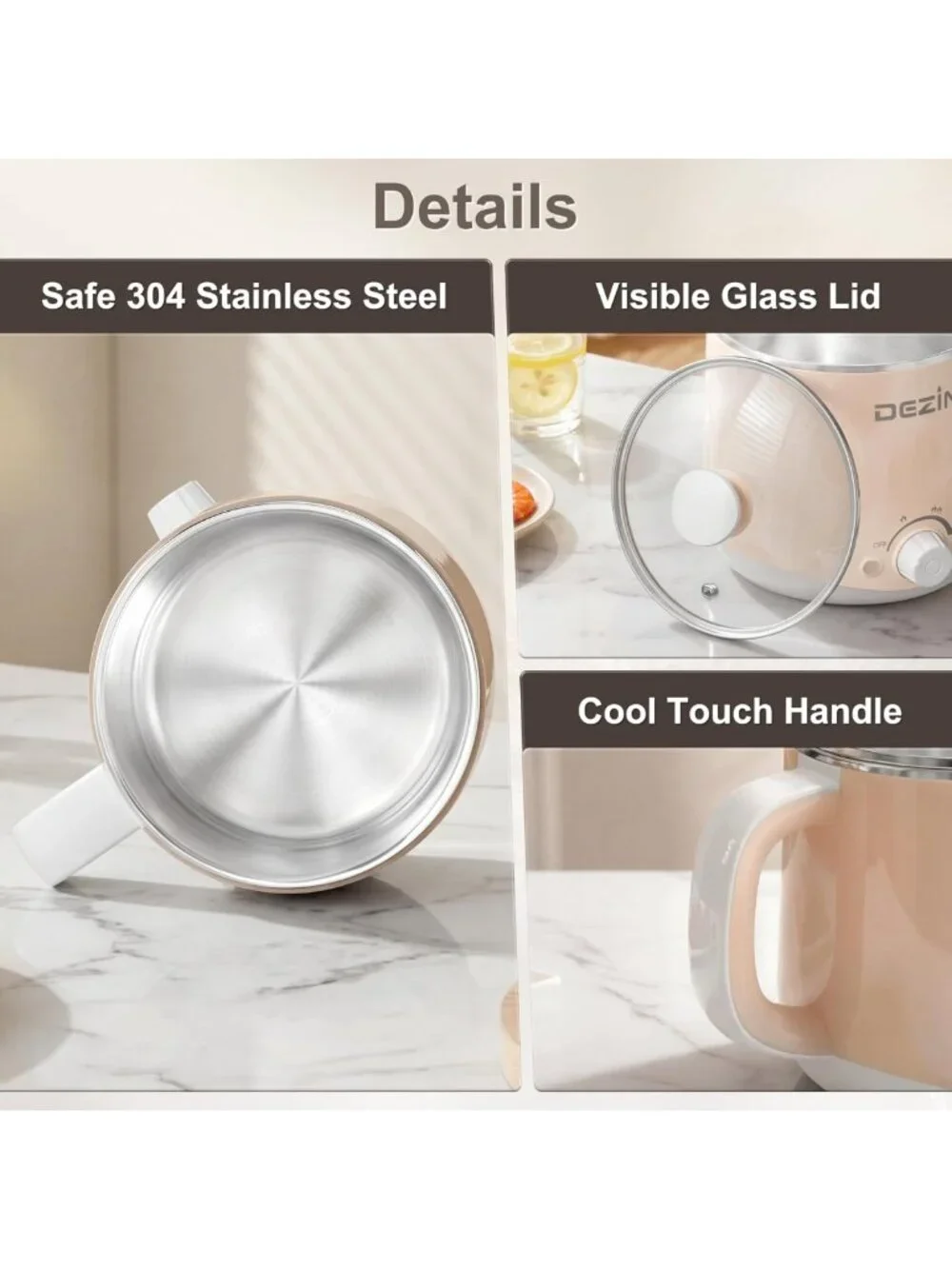 1.6L Stainless Steel Electric Hot Pot with Dual Power - Versatile Cooking